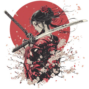 Elegant Samurai Girl Vinyl Car Decal Sticker – Waterproof & UV-Resistant 8" Elegant Samurai Girl Vinyl Car Decal Sticker – Waterproof & UV-Resistant 8"
