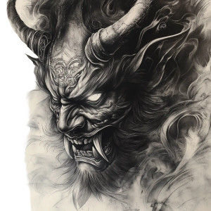Oni Demon Tattoo V3 Vinyl Car Decal Sticker – Waterproof & UV-Resistant 8" Oni Demon Tattoo V3 Vinyl Car Decal Sticker – Waterproof & UV-Resistant 8"