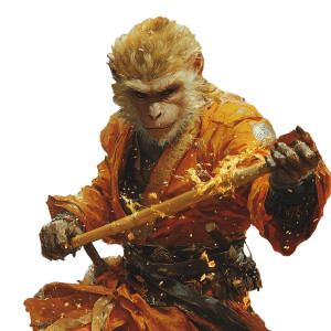 Golden Stick Weapon Vinyl Car Decal Sticker – Waterproof & UV-Resistant 8"