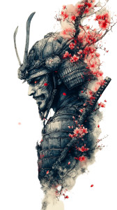 Samurai Hannya Mask V6 Vinyl Car Decal Sticker – Waterproof & UV-Resistant 8"