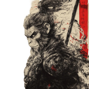 Monkey King Portrait V25 Vinyl Car Decal Sticker – Waterproof & UV-Resistant 8"