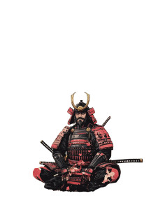 Samurai Under Cherry Blossom Vinyl Car Decal Sticker – Waterproof & UV-Resistant 8"