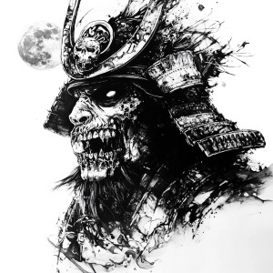 Ghoul Samurai Tattoo Vinyl Car Decal Sticker – Waterproof & UV-Resistant 8" Ghoul Samurai Tattoo Vinyl Car Decal Sticker – Waterproof & UV-Resistant 8"