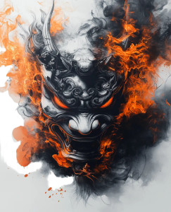 Oni Mask Tattoo V37 Vinyl Car Decal Sticker – Waterproof & UV-Resistant 8" Oni Mask Tattoo V37 Vinyl Car Decal Sticker – Waterproof & UV-Resistant 8"