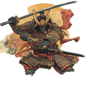Samurai Tattoo Design V28 Vinyl Car Decal Sticker – Waterproof & UV-Resistant 8"