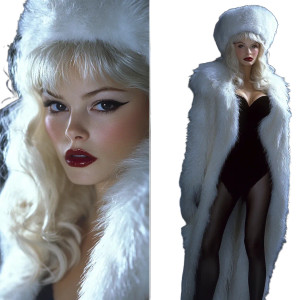 Lavish Fur Villainess Vinyl Car Decal Sticker – Waterproof & UV-Resistant 8"