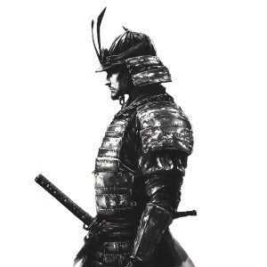 Samurai In Armor V12 Vinyl Car Decal Sticker – Waterproof & UV-Resistant 8"