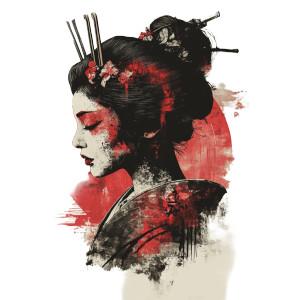 Geisha Warrior Portrait Vinyl Car Decal Sticker – Waterproof & UV-Resistant 8" Geisha Warrior Portrait Vinyl Car Decal Sticker – Waterproof & UV-Resistant 8"