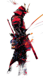 Graffiti-Style Samurai Vinyl Car Decal Sticker – Waterproof & UV-Resistant 8"