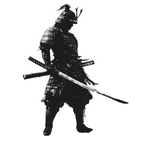 Samurai With Sword V3 Vinyl Car Decal Sticker – Waterproof & UV-Resistant 8" Samurai With Sword V3 Vinyl Car Decal Sticker – Waterproof & UV-Resistant 8"
