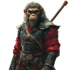 Sun Wukong Stands Vinyl Car Decal Sticker – Waterproof & UV-Resistant 8"