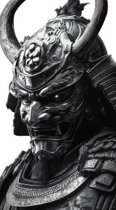 Oni Samurai Portrait Vinyl Car Decal Sticker – Waterproof & UV-Resistant 8"