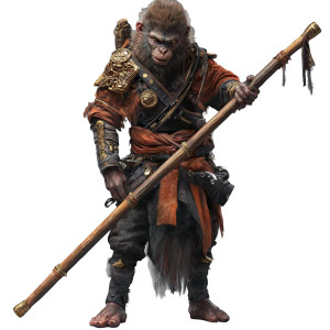 Wukong With Pole Vinyl Car Decal Sticker – Waterproof & UV-Resistant 8" Wukong With Pole Vinyl Car Decal Sticker – Waterproof & UV-Resistant 8"