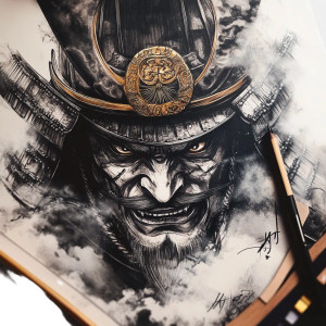 Samurai King Tattoo V2 Vinyl Car Decal Sticker – Waterproof & UV-Resistant 8" Samurai King Tattoo V2 Vinyl Car Decal Sticker – Waterproof & UV-Resistant 8"