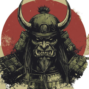 Orc Viking Samurai Vinyl Car Decal Sticker – Waterproof & UV-Resistant 8"