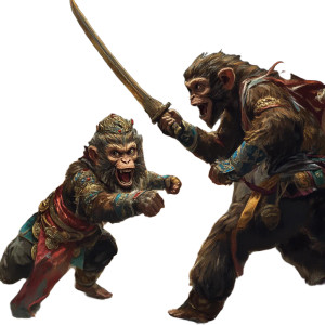 Monkey King Rebellion Vinyl Car Decal Sticker – Waterproof & UV-Resistant 8"