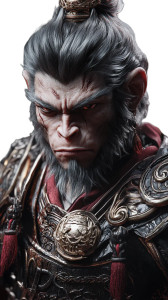 Monkey King Armor V17 Vinyl Car Decal Sticker – Waterproof & UV-Resistant 8"