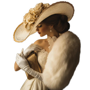 Elegant Woman In White Vinyl Car Decal Sticker – Waterproof & UV-Resistant 8"