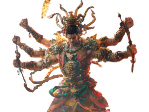 Mythical Nezha Showcase Vinyl Car Decal Sticker – Waterproof & UV-Resistant 8"