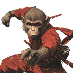 Martial Arts Monkey Monk Vinyl Car Decal Sticker – Waterproof & UV-Resistant 8" Martial Arts Monkey Monk Vinyl Car Decal Sticker – Waterproof & UV-Resistant 8"
