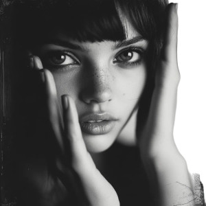 Beautiful Girl Portrait Vinyl Car Decal Sticker – Waterproof & UV-Resistant 8"