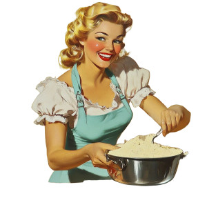 Vintage Baking Housewife Vinyl Car Decal Sticker – Waterproof & UV-Resistant 8" Vintage Baking Housewife Vinyl Car Decal Sticker – Waterproof & UV-Resistant 8"