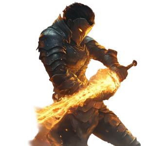 Flaming Warrior Vinyl Car Decal Sticker – Waterproof & UV-Resistant 8"