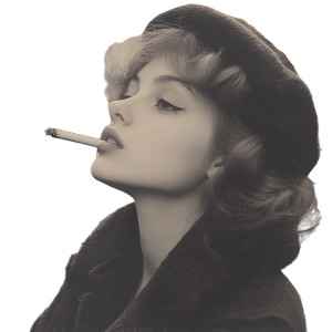 Vintage Smoking Woman Vinyl Car Decal Sticker – Waterproof & UV-Resistant 8" Vintage Smoking Woman Vinyl Car Decal Sticker – Waterproof & UV-Resistant 8"