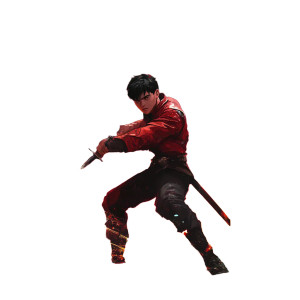 Blazing Sword Warrior Vinyl Car Decal Sticker – Waterproof & UV-Resistant 8"