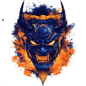 Oni Samurai Mask V6 Vinyl Car Decal Sticker – Waterproof & UV-Resistant 8" Oni Samurai Mask V6 Vinyl Car Decal Sticker – Waterproof & UV-Resistant 8"