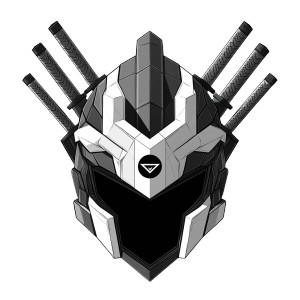 Geometric Military Helmet Vinyl Car Decal Sticker – Waterproof & UV-Resistant 8"