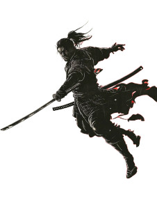 Dynamic Samurai Warrior Vinyl Car Decal Sticker – Waterproof & UV-Resistant 8"