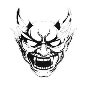 Japanese Daemon Logo Vinyl Car Decal Sticker – Waterproof & UV-Resistant 8"