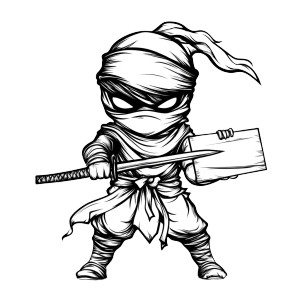 Cartoon Ninja Sign Vinyl Car Decal Sticker – Waterproof & UV-Resistant 8" Cartoon Ninja Sign Vinyl Car Decal Sticker – Waterproof & UV-Resistant 8"
