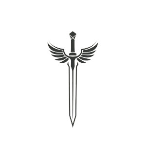 Arkange Sword Pictogram Vinyl Car Decal Sticker – Waterproof & UV-Resistant 8"