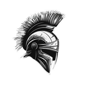 Gladiator Helmet Icon Vinyl Car Decal Sticker – Waterproof & UV-Resistant 8"