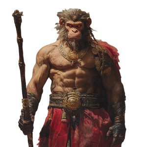 Monkey King Toga V2 Vinyl Car Decal Sticker – Waterproof & UV-Resistant 8"