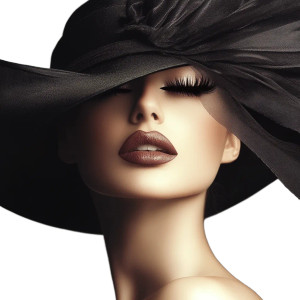 Fashion Hat Model Vinyl Car Decal Sticker – Waterproof & UV-Resistant 8"