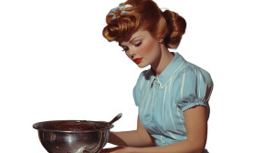 1950S Housewife Baking V2 Vinyl Car Decal Sticker – Waterproof & UV-Resistant 8" 1950S Housewife Baking V2 Vinyl Car Decal Sticker – Waterproof & UV-Resistant 8"
