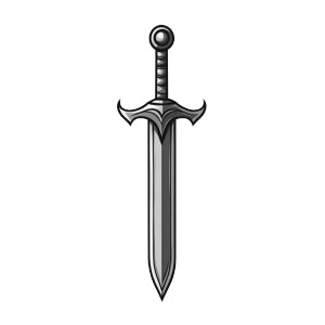 Simple Sword Logo Vinyl Car Decal Sticker – Waterproof & UV-Resistant 8"