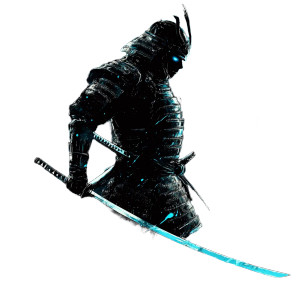 Determined Samurai V2 Vinyl Car Decal Sticker – Waterproof & UV-Resistant 8"