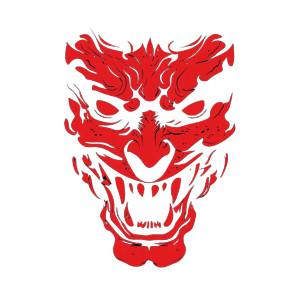 Demon Face Vinyl Car Decal Sticker – Waterproof & UV-Resistant 8" Demon Face Vinyl Car Decal Sticker – Waterproof & UV-Resistant 8"