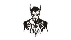 Tribal Devil Logo Vinyl Car Decal Sticker – Waterproof & UV-Resistant 8"