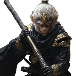 Monkey King Monk Vinyl Car Decal Sticker – Waterproof & UV-Resistant 8"