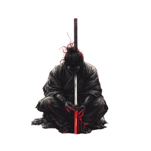 Samurai Seppuku Vinyl Car Decal Sticker – Waterproof & UV-Resistant 8"