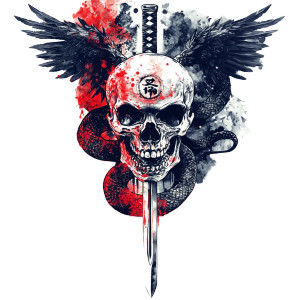 Japanese Tattoo Skull Vinyl Car Decal Sticker – Waterproof & UV-Resistant 8" Japanese Tattoo Skull Vinyl Car Decal Sticker – Waterproof & UV-Resistant 8"
