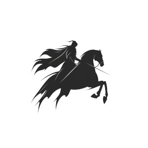 Knight Silhouette Logo Vinyl Car Decal Sticker – Waterproof & UV-Resistant 8"