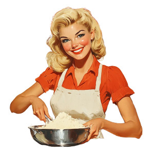 Vintage Baking Housewife V3 Vinyl Car Decal Sticker – Waterproof & UV-Resistant 8" Vintage Baking Housewife V3 Vinyl Car Decal Sticker – Waterproof & UV-Resistant 8"