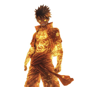 Luffy Kurama Fusion Vinyl Car Decal Sticker – Waterproof & UV-Resistant 8"