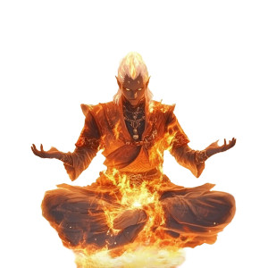 Fiery Divine Meditator Vinyl Car Decal Sticker – Waterproof & UV-Resistant 8" Fiery Divine Meditator Vinyl Car Decal Sticker – Waterproof & UV-Resistant 8"